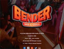 Tablet Screenshot of benderbar.com